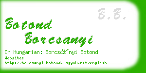 botond borcsanyi business card